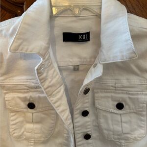 Kut from the Kloth White Denim Kara Jacket